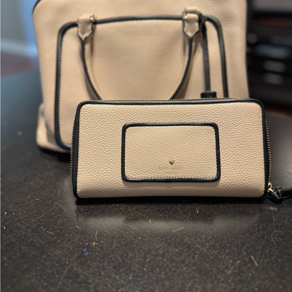 Kate Spade Ward Place Evangeline - Elegant Cream Handbag and Wallet Set